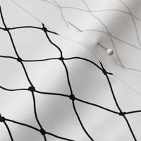 Small Fishing Net Black on White