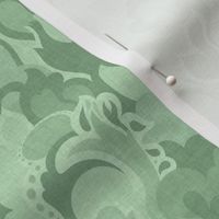 (S) Flowing Swirls Retro Abstract Shapes - Monochromatic Soft Greens