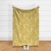 Paisley Mustard Yellow and White Large