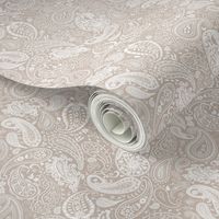 Paisley Gorgeous Greige And White Small