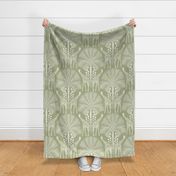 Bohemian Safari Giraffe in Sage Green for Elegance Interior (M)