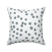 Modern Farmhouse Hand Drawn Neutral Polka Dots Muted Relaxing Dark Blue