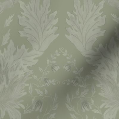 Jumbo - Honeysuckle Inspired - William Morris - Silhouette Sage Green