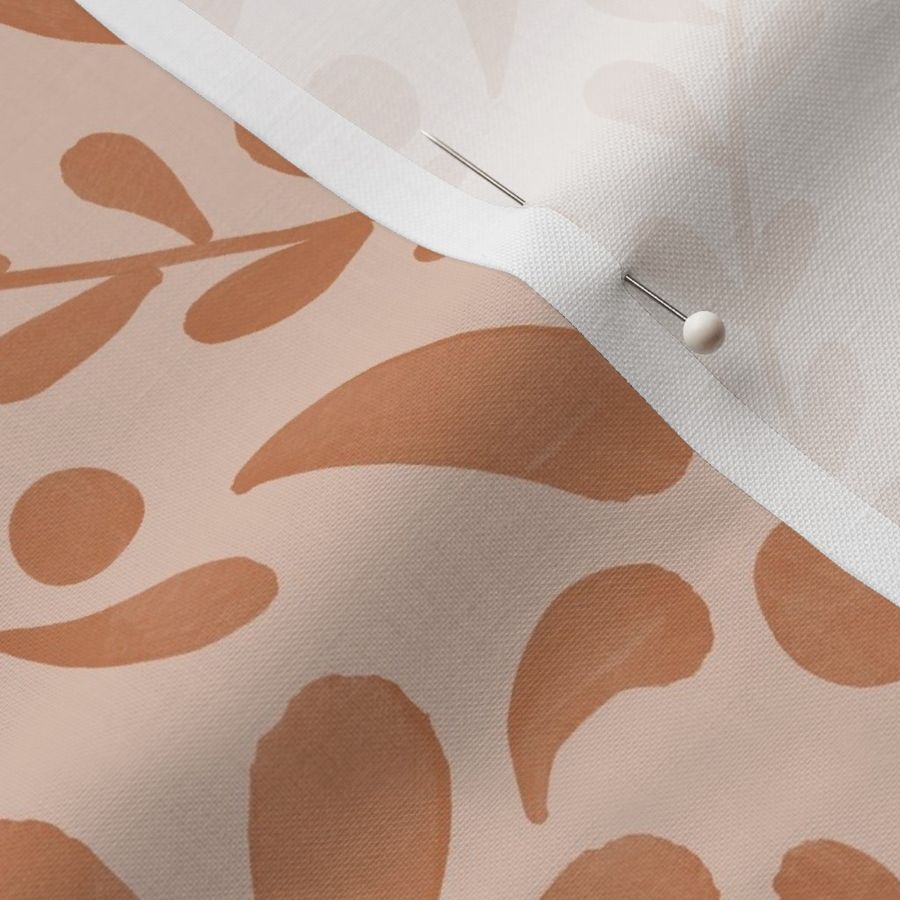 Blooming Motif Caramel and Cream Tan