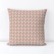 Retro Gardenia floral on pink