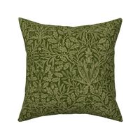 ACORN IN MOSS & OLIVE (Traditional Arts & Crafts) - WILLIAM MORRIS small