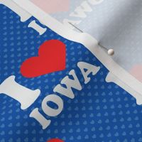 Smaller I Love Iowa USA State Of IA Hearts Blue