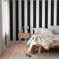 Vertical 6 Inch Black and White Stripe