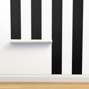 Vertical 6 Inch Black and White Stripe