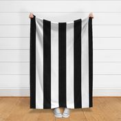 Vertical 6 Inch Black and White Stripe