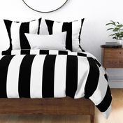 Vertical 6 Inch Black and White Stripe