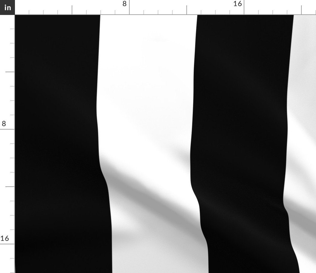 Vertical 6 Inch Black and White Stripe