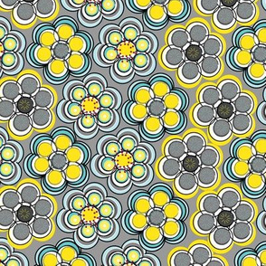 Yellow and Grey Graphic Garden