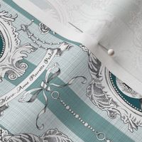 Toile de Jouy - Science Women Teal Small