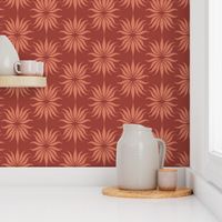 Yucca Medallion Oxblood Terracotta Wallpaper Medium Scale