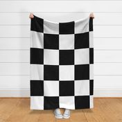 12 inch Black and White Check