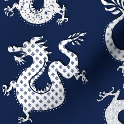 Paper Dragons- navy blues