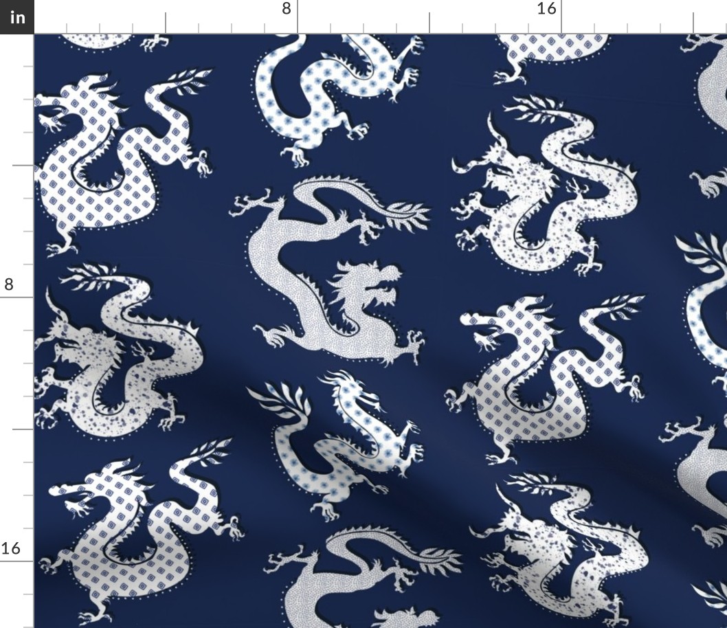 Paper Dragons- navy blues