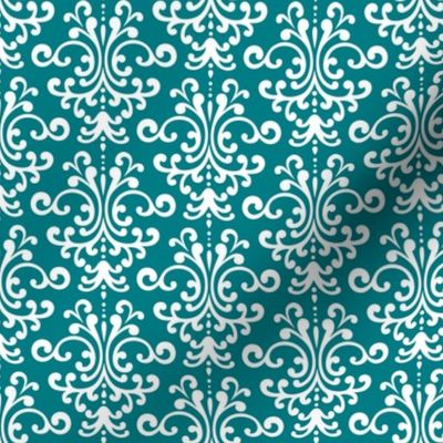 damask dark teal