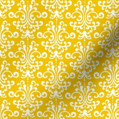 damask mustard yellow