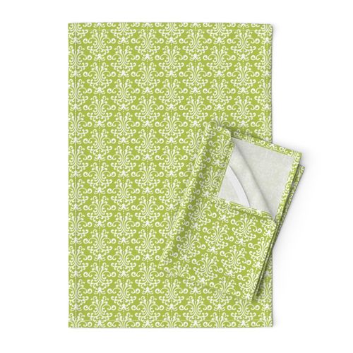 damask lime green