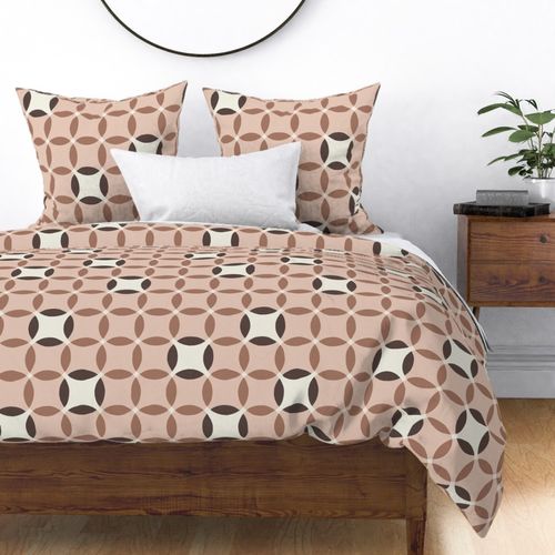 Circle Play Modern Whimsical Geometric Jumbo Extra Large Scale Mocha Mousse