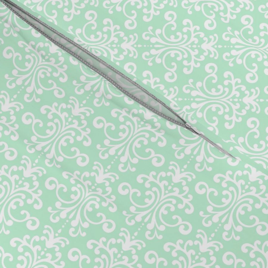 damask ice mint green