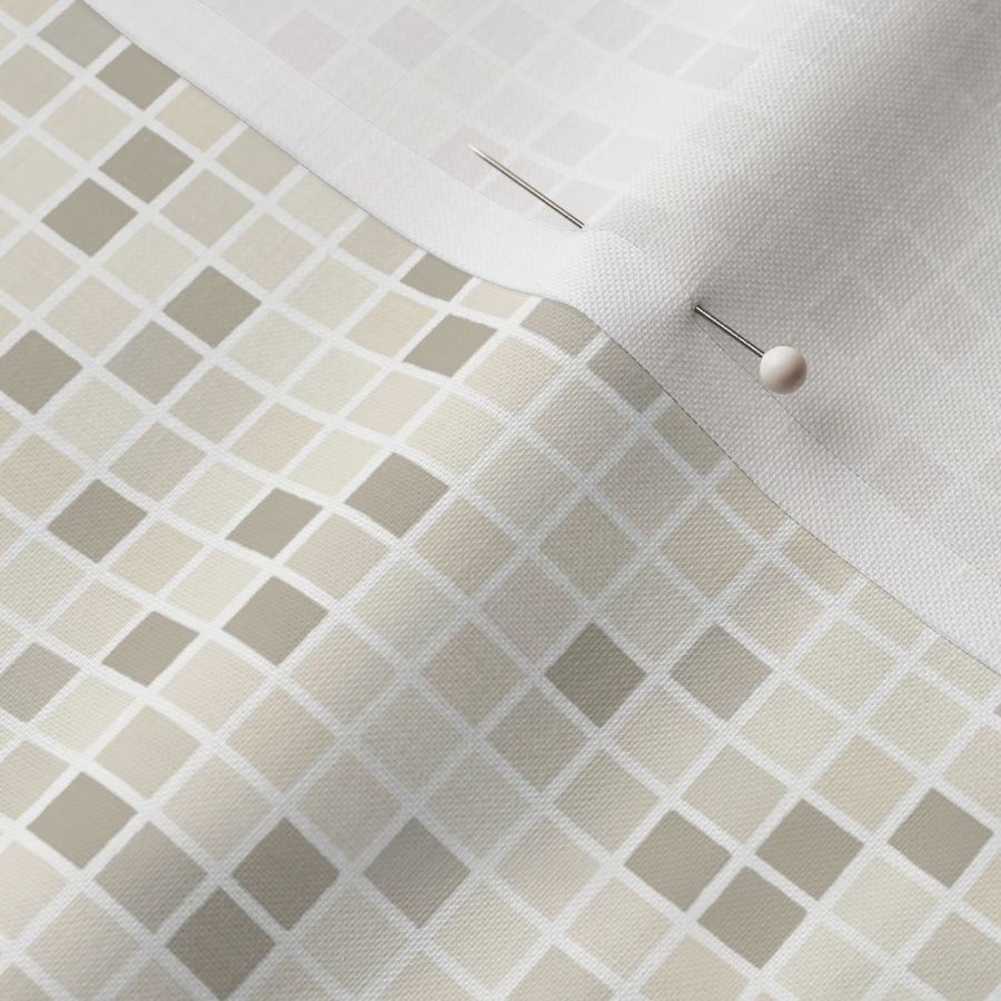 Mini micro tiny geometric mosaic classic tile in neutral white shade