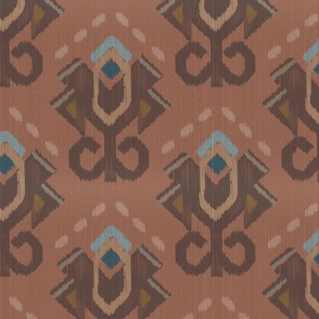 Kilim Geo mocha mousse large