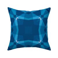 Classic Tribal Harmony Checkerboard Abstract Blue Pattern