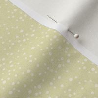 Textured Hand-Drawn Non-Directional Dot Pattern Small - Light Olive/Cream