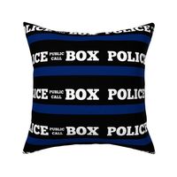 Police Box Signs, Dark Blue Public Call Box Stripe