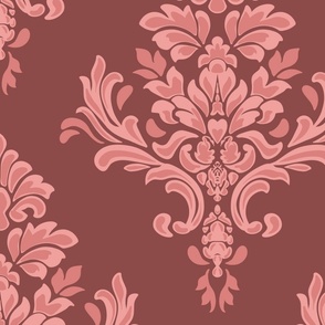 xl - Romantic Rococo Damask in pink