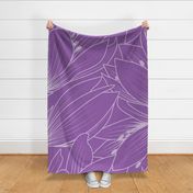 Line art Lillies floral simple line work monochromatic in purple jumbo