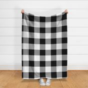 Gingham ~ Black and White and Grey All Over ~ Large