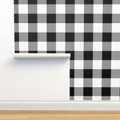 Gingham ~ Black and White and Grey All Over ~ Large