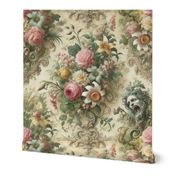 Nature's Echo - Victorian Floral with Subtle Grotesque Charm Fabric & Decor