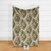 Nature's Echo - Victorian Floral with Subtle Grotesque Charm Fabric & Decor