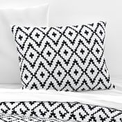 Southwest Diamond Chevron _ Black on white