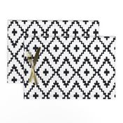 Southwest Diamond Chevron _ Black on white