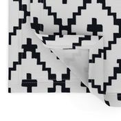 Southwest Diamond Chevron _ Black on white