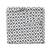 Southwest Diamond Chevron _ Black on white