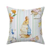 Peter Rabbit Beatrix Potter all ways seamless in Tricolor