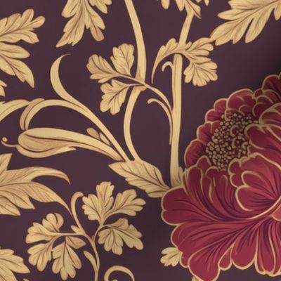 Floral Purple And Gold-23