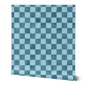 Bigger Watercolor Checkers Blue