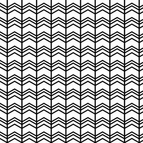 black + white chevron zigzags vertical
