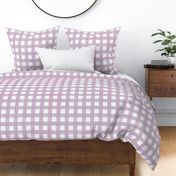 (L) Watercolor Buffalo Check Classic Plaid in Bright Mauve Purple