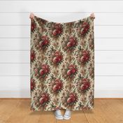 Far from Home Maximalist Alien Victorian - Ivory Red Green Fabric & Decor