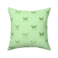 butterfly alphabet - apple green, large