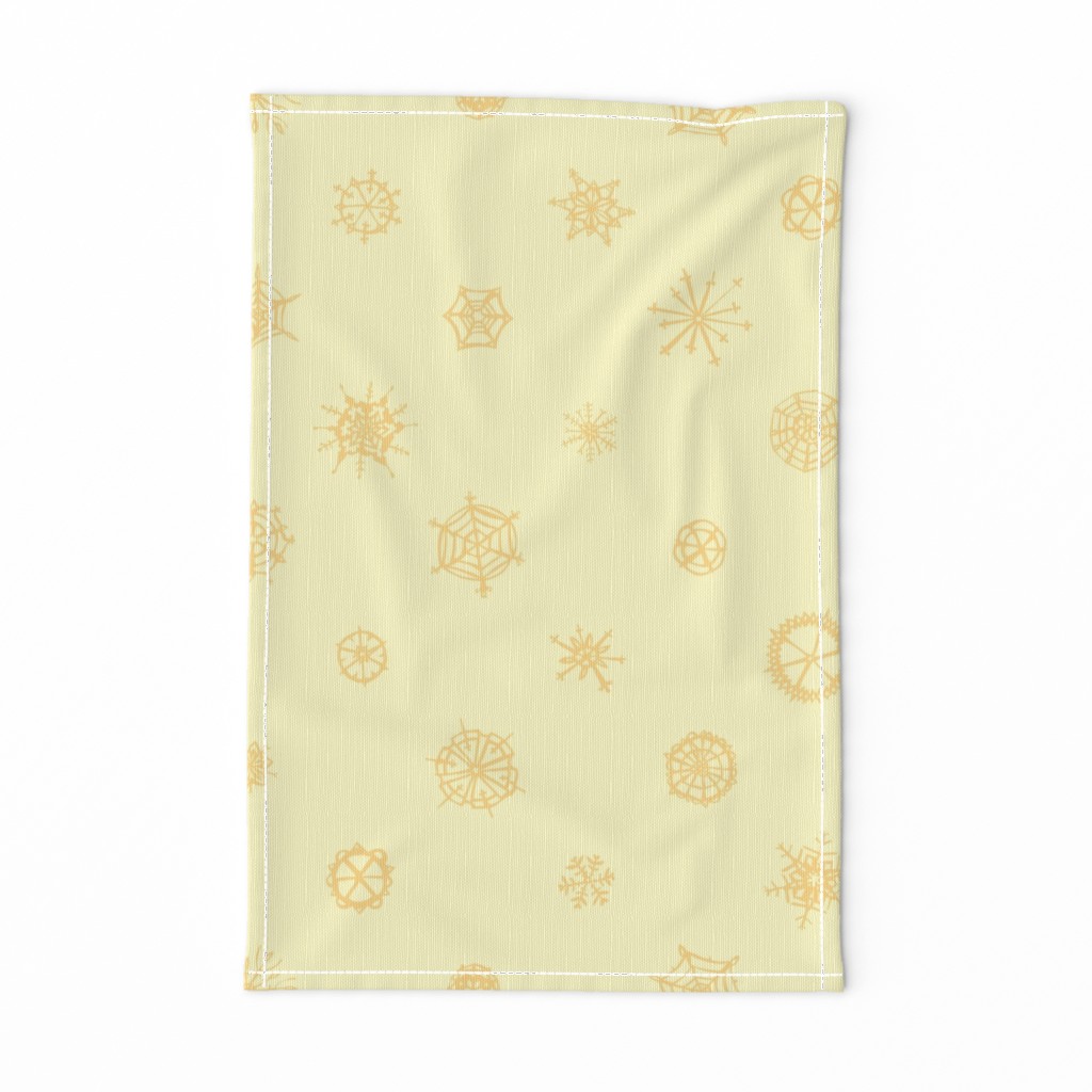 Snowflakes - LARGE - Vanilla Yellow & Light Yellow - Joyful Pastel Palette